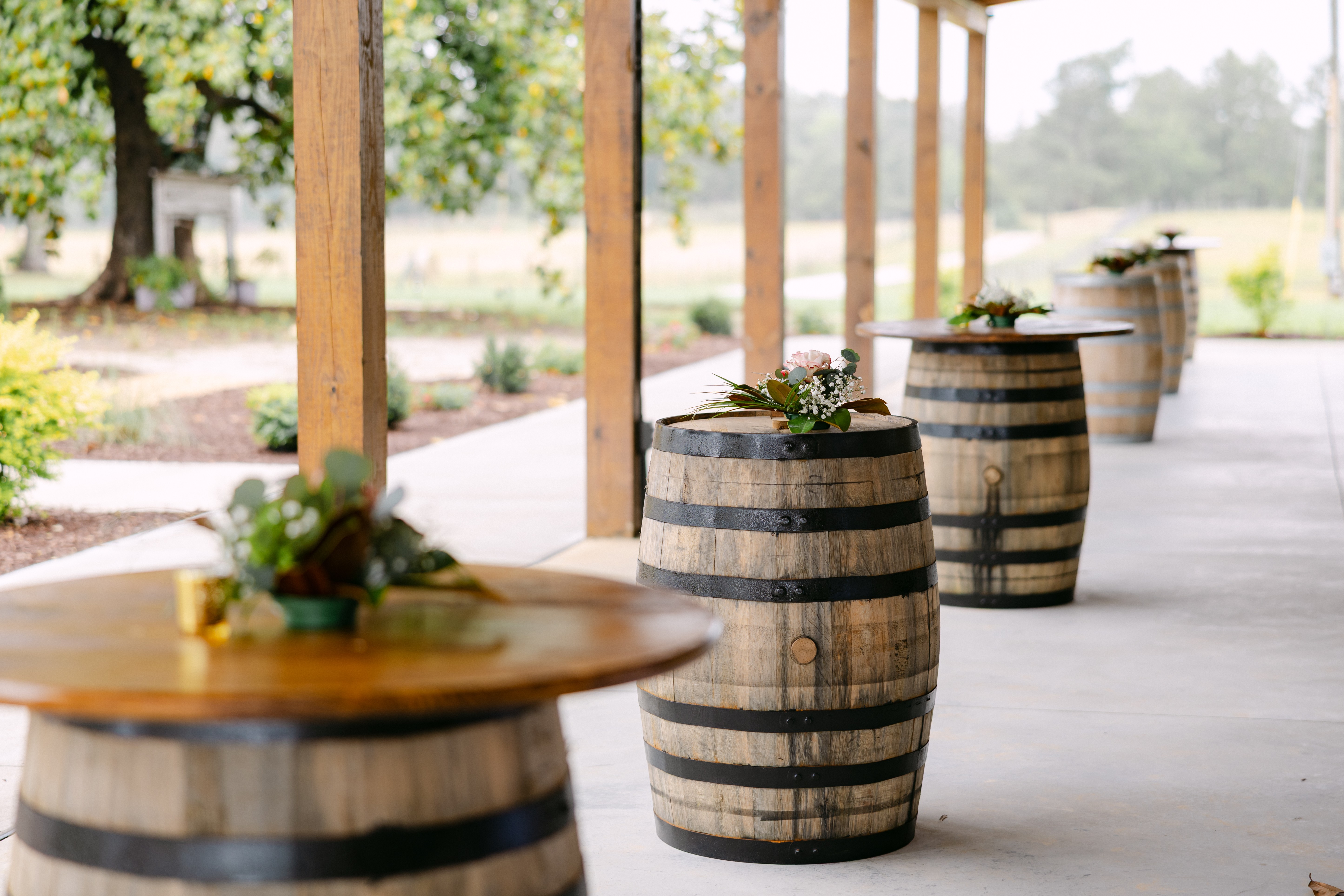 Barrel cocktail tables